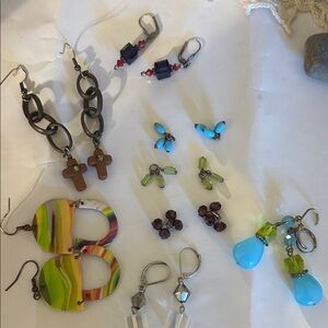 Assorted iridescent and colorful Earrings – Silpada detachable charms